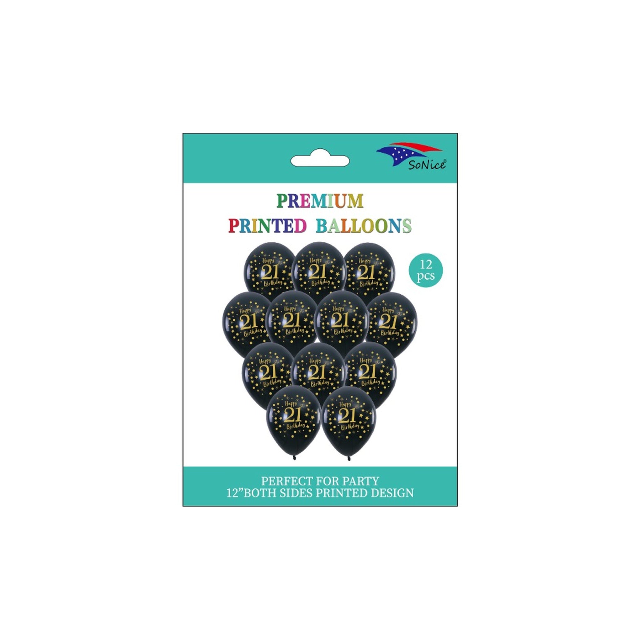 12 ct Printed Balloon Hbd21 120Pk/Cs